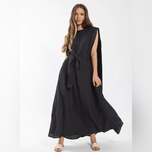 Latitude HALF BELTED MIDI DRESS